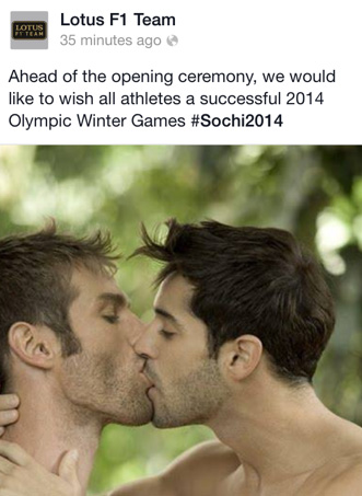 Lotus Gay Sochi Tweet