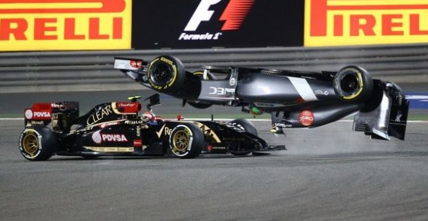 Maldonado Gutierrez Bahrain 2014 Crash